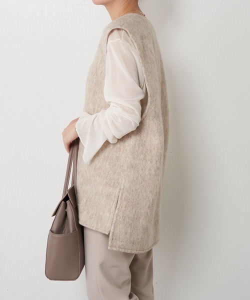 COLLAGE GALLARDAGALANTE（コラージュガリャルダガランテ）の「ブークレベスト（ベスト・レディース・グレー/ベージュ・FREE）」の5枚目の写真