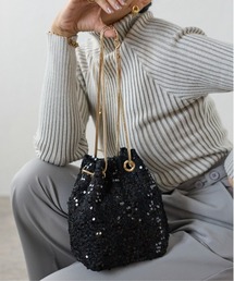 &Robu.（アンドロブ）の「ツイードスパンコールバッグ 結婚式 お呼ばれ 顔合わせ（ショルダーバッグ）」