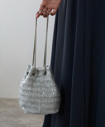 値下　LALIQUE 深緑のスパンコール パーティーバッグ GU公式 | スパンコールバッグ+E