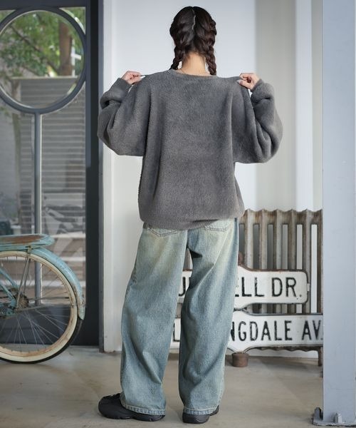 セール】《UNISEX》シャギーメッセージニット（ニット/セーター