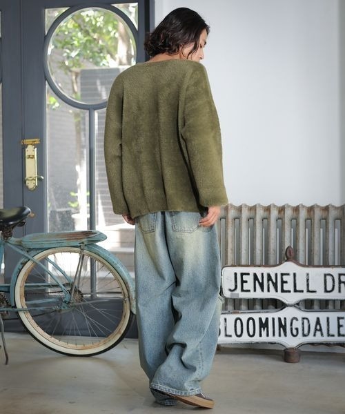 PBLIM（ページボーイリム）の「《UNISEX》シャギーメッセージニット（ニット/セーター・レディース・カーキ/アイボリー/ブルー/グレー/イエロー・FREE）」の11枚目の写真