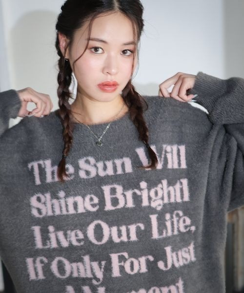 PBLIM（ページボーイリム）の「《UNISEX》シャギーメッセージニット（ニット/セーター・レディース・カーキ/アイボリー/ブルー/グレー/イエロー・FREE）」の17枚目の写真