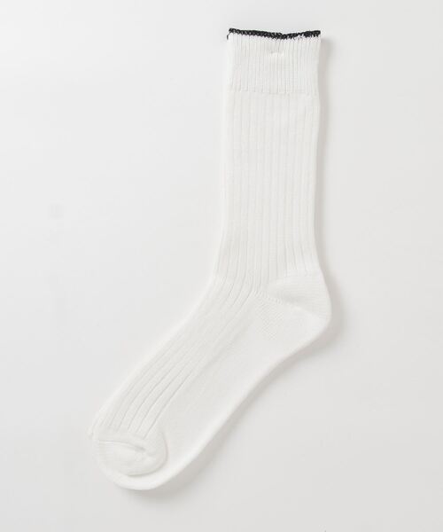 MARCOMONDE(マルコモンド)の「MARCOMONDE(マルコモンド)@military cotton ribbed socks(mens)96N3/1CO-26C(ソックス/靴下・メンズ・ホワイト/チャコールグレー/レッド/グレー系その他3・F)」の2枚目の写真
