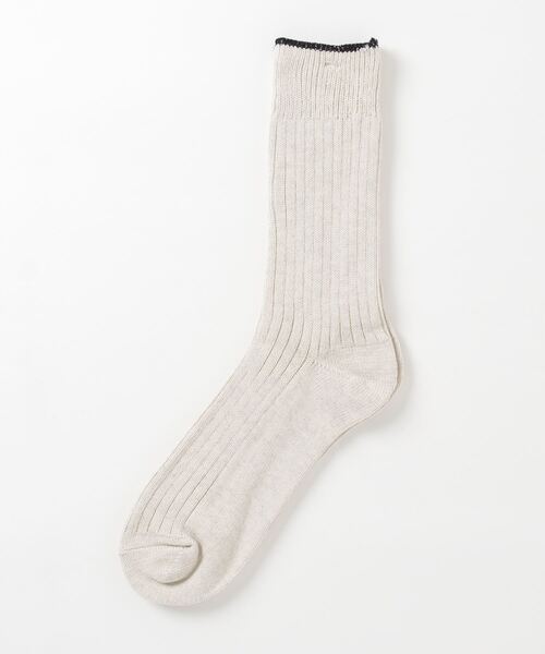 MARCOMONDE(マルコモンド)の「MARCOMONDE(マルコモンド)@military cotton ribbed socks(mens)96N3/1CO-26C(ソックス/靴下・メンズ・ホワイト/チャコールグレー/レッド/グレー系その他3・F)」の1枚目の写真