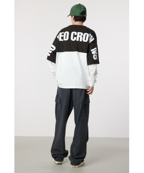 RODEO CROWNS WIDE BOWL(ロデオクラウンズワイドボウル)の「バイカラーL/S Tシャツ(Tシャツ/カットソー・メンズ・杢グレー/ブラック・LARGE/MEDIUM)」の12枚目の写真