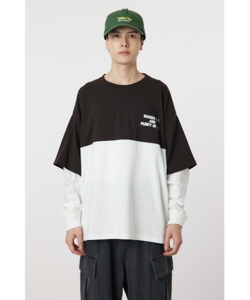 RODEO CROWNS WIDE BOWL(ロデオクラウンズワイドボウル)の「バイカラーL/S Tシャツ(Tシャツ/カットソー・メンズ・杢グレー/ブラック・LARGE/MEDIUM)」の13枚目の写真