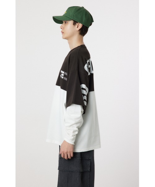 RODEO CROWNS WIDE BOWL(ロデオクラウンズワイドボウル)の「バイカラーL/S Tシャツ(Tシャツ/カットソー・メンズ・杢グレー/ブラック・LARGE/MEDIUM)」の14枚目の写真