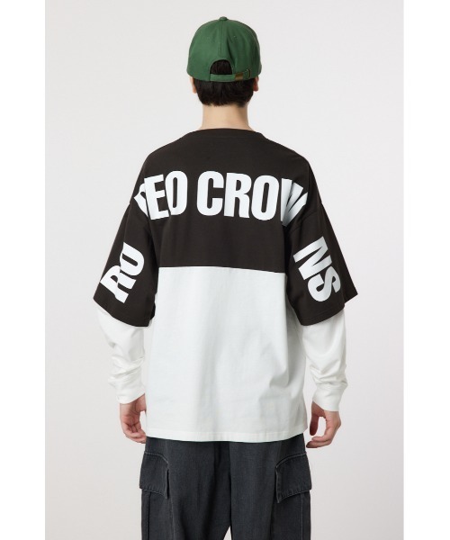 RODEO CROWNS WIDE BOWL(ロデオクラウンズワイドボウル)の「バイカラーL/S Tシャツ(Tシャツ/カットソー・メンズ・杢グレー/ブラック・LARGE/MEDIUM)」の15枚目の写真