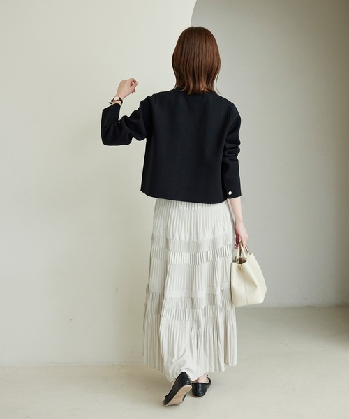 ROPE' PICNIC（ロペピクニック）の「【新色追加】ミラノリブ金ボタンニットカーディガン（カーディガン/ボレロ・レディース・キナリ/レッド/ホワイト系その他5/ブラック/ブルー・38）」の6枚目の写真