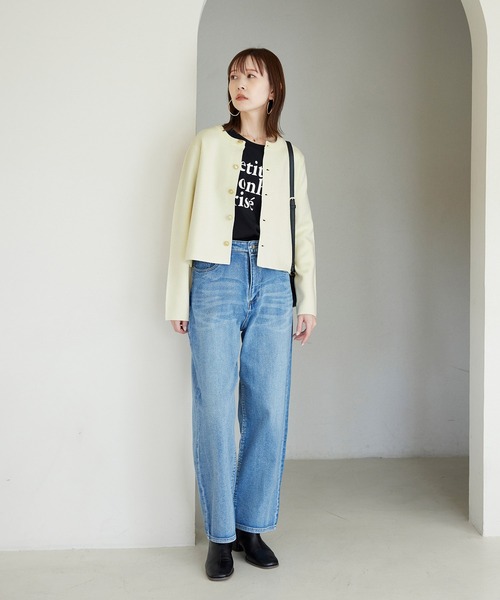 ROPE' PICNIC（ロペピクニック）の「【新色追加】ミラノリブ金ボタンニットカーディガン（カーディガン/ボレロ・レディース・キナリ/レッド/ホワイト系その他5/ブラック/ブルー・38）」の9枚目の写真