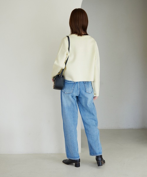 ROPE' PICNIC（ロペピクニック）の「【新色追加】ミラノリブ金ボタンニットカーディガン（カーディガン/ボレロ・レディース・キナリ/レッド/ホワイト系その他5/ブラック/ブルー・38）」の12枚目の写真