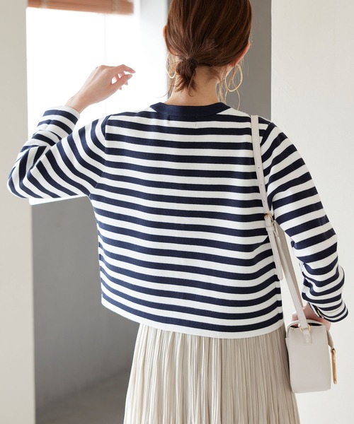 ROPE' PICNIC（ロペピクニック）の「【新色追加】ミラノリブ金ボタンニットカーディガン（カーディガン/ボレロ・レディース・キナリ/レッド/ホワイト系その他5/ブラック/ブルー・38）」の20枚目の写真