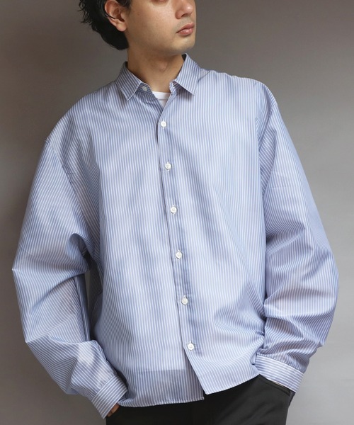 8(eight)(エイト)の「日本製接触冷感ルーズシルエットシャツ(シャツ/ブラウス・メンズ・グレー系その他/ブルー系その他・MEDIUM/LARGE)」の6枚目の写真