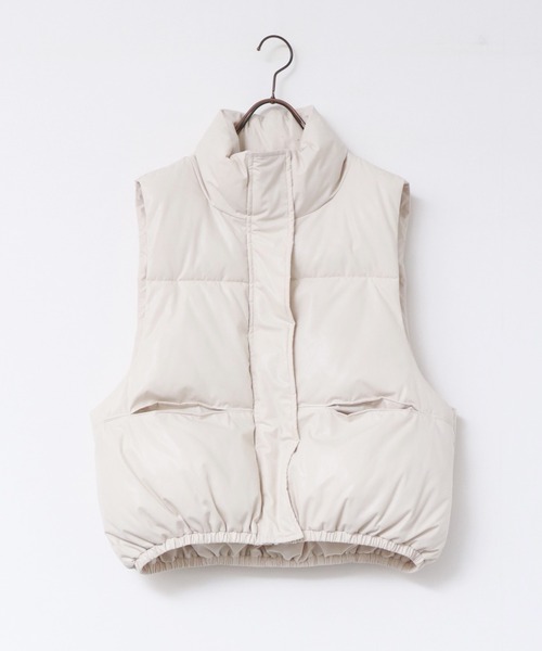 hunch（ハンチ）の「箔プリント 中綿ベスト（ダウンベスト・レディース・アイボリー/グレー/ブラック・FREE）」の17枚目の写真