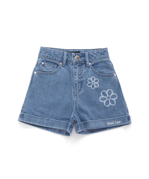 JENNI love（ジェニィラブ）の「【ウエスト調整可】フラワー抜染デニム