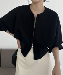 CAPRICIEUX LE'MAGE | WフェイスZIPカーディガン(Tシャツ/カットソー)