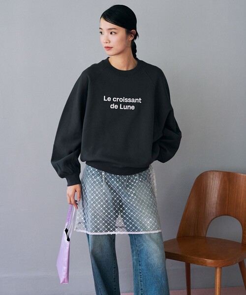 セール】限定展開 ショートラグラン 切り替え ロゴスウェット