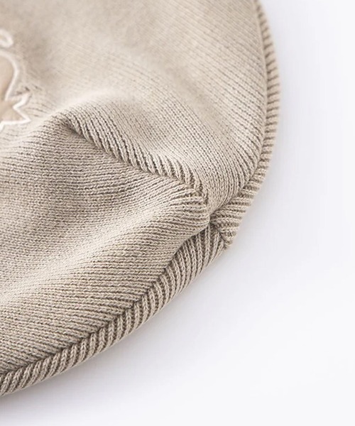 【セール】SUPPLIER/サプライヤー Cross Leather Patch Baenie ビーニー（ニットキャップ/ビーニー）｜SUPPLIER（サプライヤー）