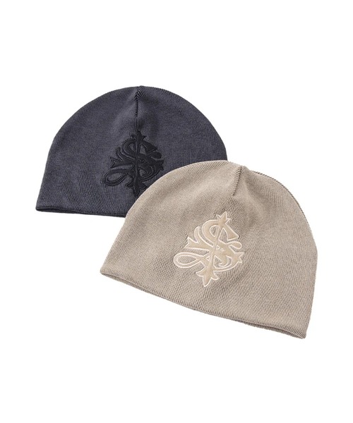 【セール】SUPPLIER/サプライヤー Cross Leather Patch Baenie ビーニー（ニットキャップ/ビーニー）｜SUPPLIER（サプライヤー）