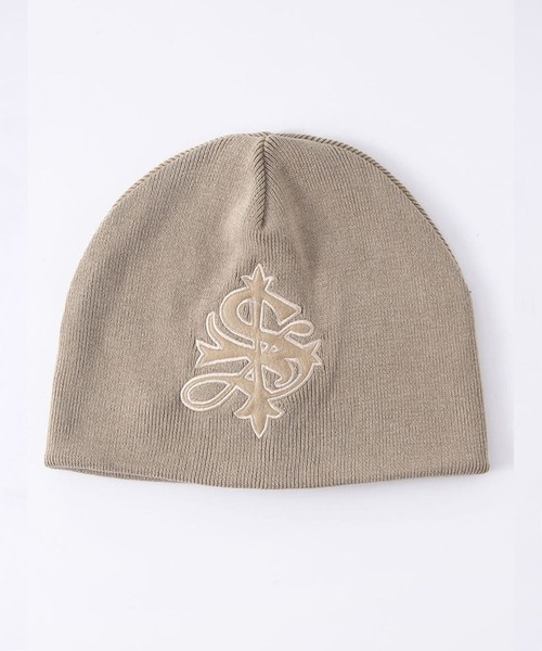 【セール】SUPPLIER/サプライヤー Cross Leather Patch Baenie ビーニー（ニットキャップ/ビーニー）｜SUPPLIER（サプライヤー）