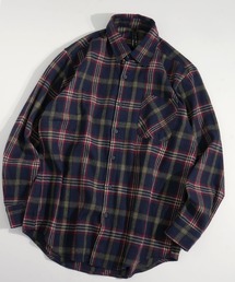 Vintage-like check flannel shirt/ヴィンテージライク レギュラーカラー フランネル シャツ レディース メンズ
