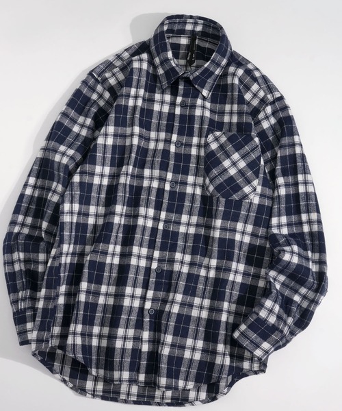 セール】Vintage-like check flannel shirt/ヴィンテージライク