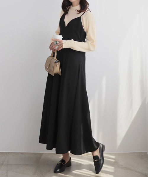 nouvellemoi（ヌーベルモイ）の「袖ボタンハイネックニット（ニット/セーター・レディース・ピンクベージュ/アイボリー/ナチュラル/ライトブルー/チャコールグレー・M）」の9枚目の写真