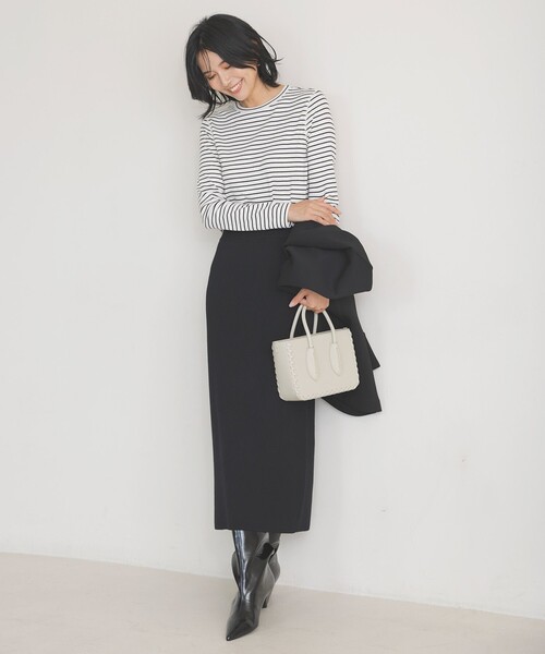 UNFILO（アンフィーロ）の「ナローライン ニットスカート（スカート・レディース・ブラック系/グレー系・SMALL/MEDIUM/LARGE）」の18枚目の写真