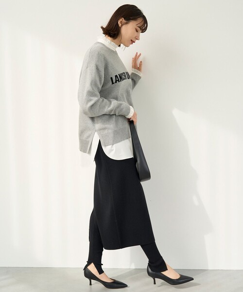 UNFILO（アンフィーロ）の「ナローライン ニットスカート（スカート・レディース・ブラック系/グレー系・SMALL/MEDIUM/LARGE）」の21枚目の写真