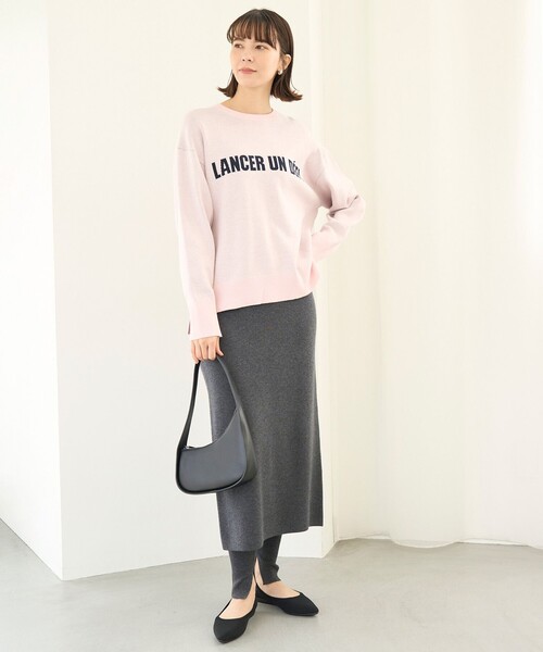 UNFILO（アンフィーロ）の「ナローライン ニットスカート（スカート・レディース・ブラック系/グレー系・SMALL/MEDIUM/LARGE）」の4枚目の写真