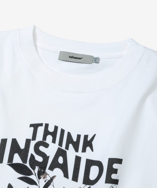 rehacer（レアセル）の「rehacer : Inside Mind Wide CS / インサイド マインド ワイド カットソー（Tシャツ/カットソー・メンズ・ホワイト/ブラック・X-LARGE/LARGE/MEDIUM/SMALL）」の8枚目の写真