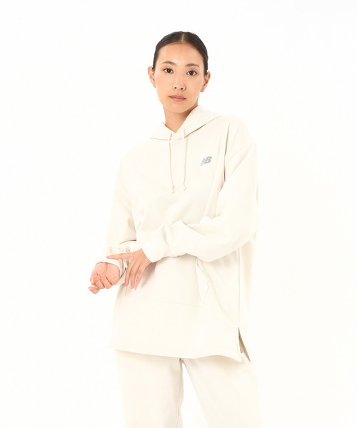 NEW BALANCE（ニューバランス）の「Seasonal ポリフリースフーディ（パーカー・レディース・アイボリー・X-LARGE/LARGE/MEDIUM/SMALL）」の11枚目の写真