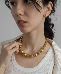 abaskdesign（アバスクデザイン）の「金属アレルギー対応  ボールチェーンネックレス（ネックレス）」