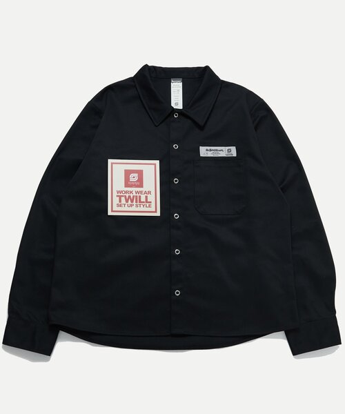 Sourcream(サワークリーム)の「*セットアップ可能品番【Sourcream/サワークリーム】ツイルワークシャツ(シャツ/ブラウス・レディース・ベージュ/ネイビー/ブラック/チャコールグレー・MEDIUM/LARGE)」の5枚目の写真