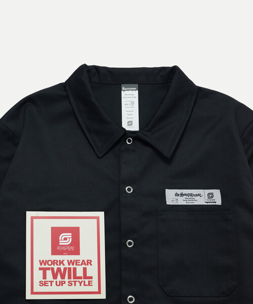 Sourcream(サワークリーム)の「*セットアップ可能品番【Sourcream/サワークリーム】ツイルワークシャツ(シャツ/ブラウス・レディース・ベージュ/ネイビー/ブラック/チャコールグレー・MEDIUM/LARGE)」の7枚目の写真