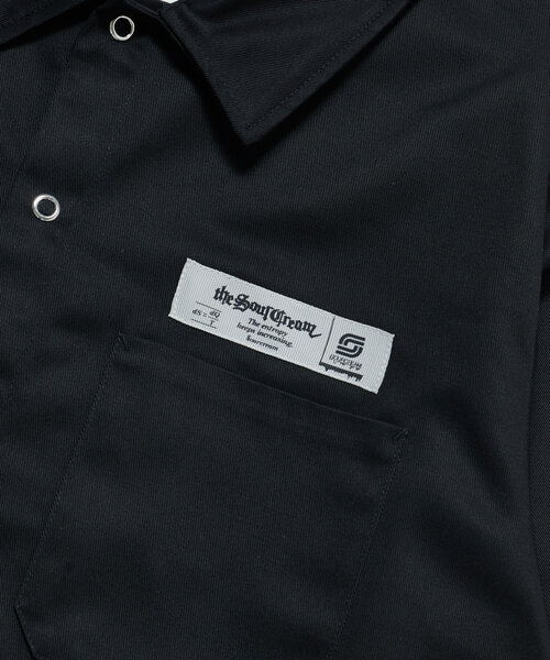 Sourcream(サワークリーム)の「*セットアップ可能品番【Sourcream/サワークリーム】ツイルワークシャツ(シャツ/ブラウス・レディース・ベージュ/ネイビー/ブラック/チャコールグレー・MEDIUM/LARGE)」の8枚目の写真