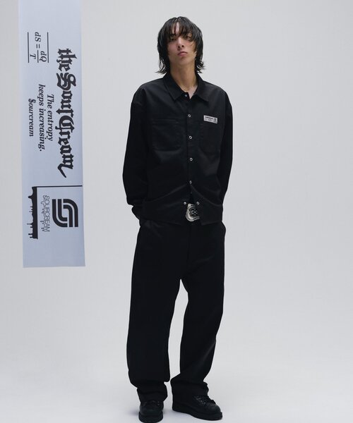 Sourcream(サワークリーム)の「*セットアップ可能品番【Sourcream/サワークリーム】ツイルワークシャツ(シャツ/ブラウス・レディース・ベージュ/ネイビー/ブラック/チャコールグレー・MEDIUM/LARGE)」の12枚目の写真