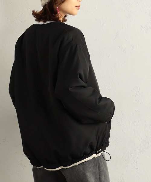 FOUND GOOD（ファウンドグッド）の「RVボアブルゾン（ブルゾン・レディース・ブラウン系3/グリーン系8/ベージュ/ブラック・S/L/M）」の19枚目の写真