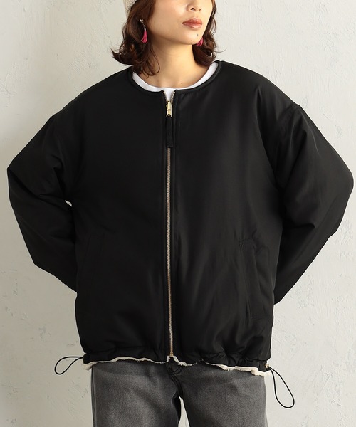 FOUND GOOD（ファウンドグッド）の「RVボアブルゾン（ブルゾン・レディース・ブラウン系3/グリーン系8/ベージュ/ブラック・S/L/M）」の18枚目の写真