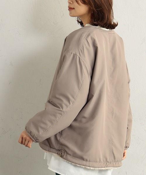 FOUND GOOD（ファウンドグッド）の「RVボアブルゾン（ブルゾン・レディース・ブラウン系3/グリーン系8/ベージュ/ブラック・S/L/M）」の16枚目の写真