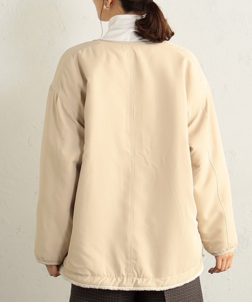 FOUND GOOD（ファウンドグッド）の「RVボアブルゾン（ブルゾン・レディース・ブラウン系3/グリーン系8/ベージュ/ブラック・S/L/M）」の11枚目の写真