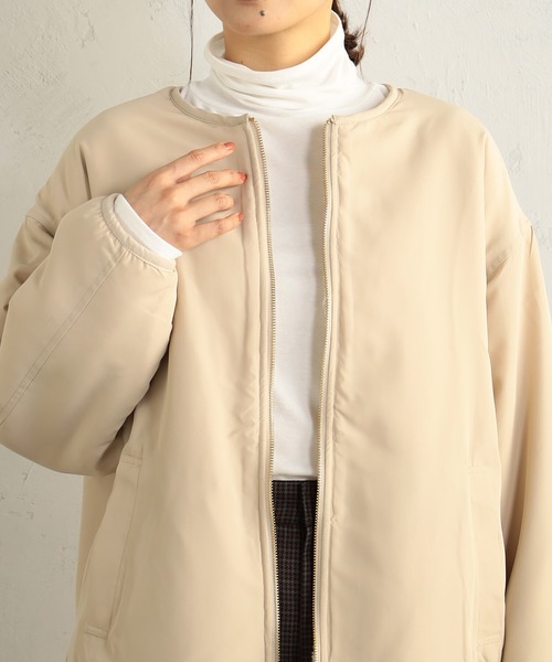 FOUND GOOD（ファウンドグッド）の「RVボアブルゾン（ブルゾン・レディース・ブラウン系3/グリーン系8/ベージュ/ブラック・S/L/M）」の10枚目の写真