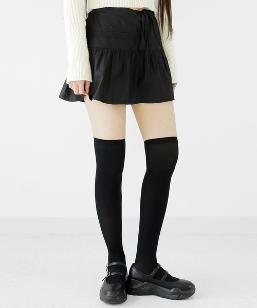 minsobi（ミンソビ）の「選べる丈 3種 スキンソックス ニーハイソックス ハイソックス 透け感がとってもガーリーなソックス（ソックス/靴下・レディース・ホワイト/ブラック・LARGE/MEDIUM/SMALL）」の6枚目の写真