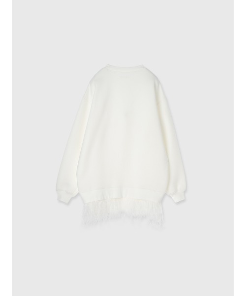 EIMY ISTOIRE（エイミーイストワール）の「フェザーヘムスウェットワンピース（ワンピース・レディース・グレー/ブラック/ホワイト・F）」の13枚目の写真