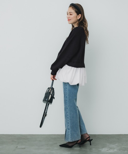 coca(coca)(コカ)の「裾バルーンレイヤード ニットドッキングトップス(ニット/セーター・レディース・B/A・L/M)」の11枚目の写真