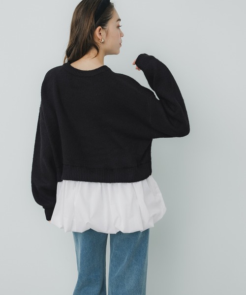 coca(coca)(コカ)の「裾バルーンレイヤード ニットドッキングトップス(ニット/セーター・レディース・B/A・L/M)」の14枚目の写真