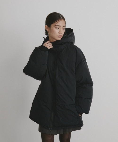 duei（デュイ）の「ウエストベルト付中綿コート / フード付中綿