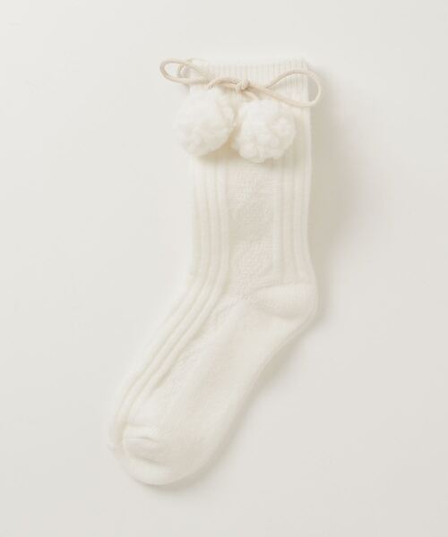 RUBY AND YOU（ルビーアンドユー）の「［select］ボンボンソックス（ソックス/靴下・レディース・グレー/ブラック/アイボリー・FREE）」の7枚目の写真
