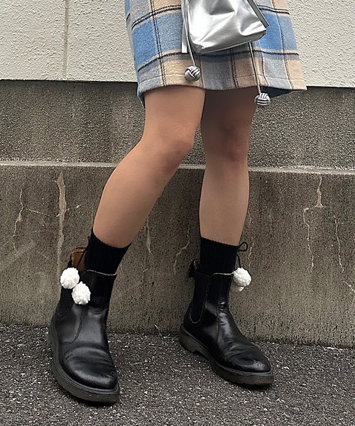 RUBY AND YOU（ルビーアンドユー）の「［select］ボンボンソックス（ソックス/靴下・レディース・グレー/ブラック/アイボリー・FREE）」の13枚目の写真