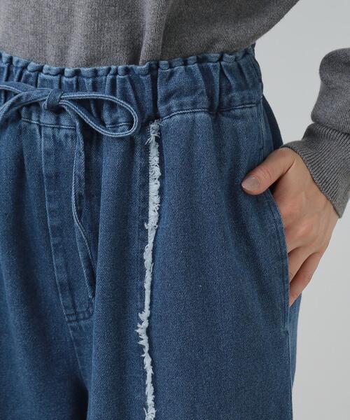 Cutie Blonde（キューティーブロンド）の「◆【あったか裏起毛】センターフリンジ イージーデニムパンツ（その他パンツ・レディース・ブルー系その他/ライトブルー・01/02/03/04）」の15枚目の写真